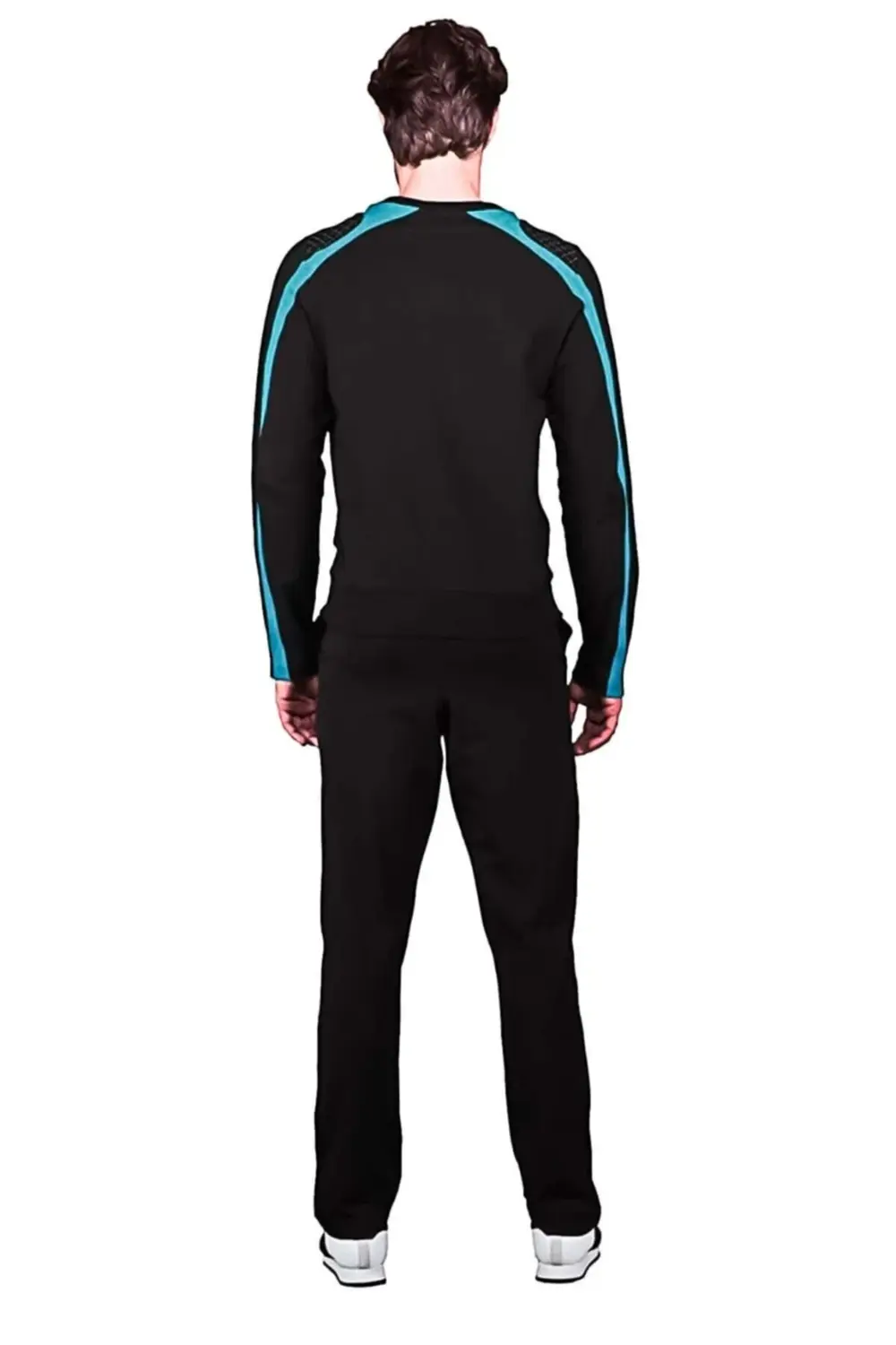 Erkek Uzun Kol Yuvarlak Yaka Eşofman Takımı Siyah 4800