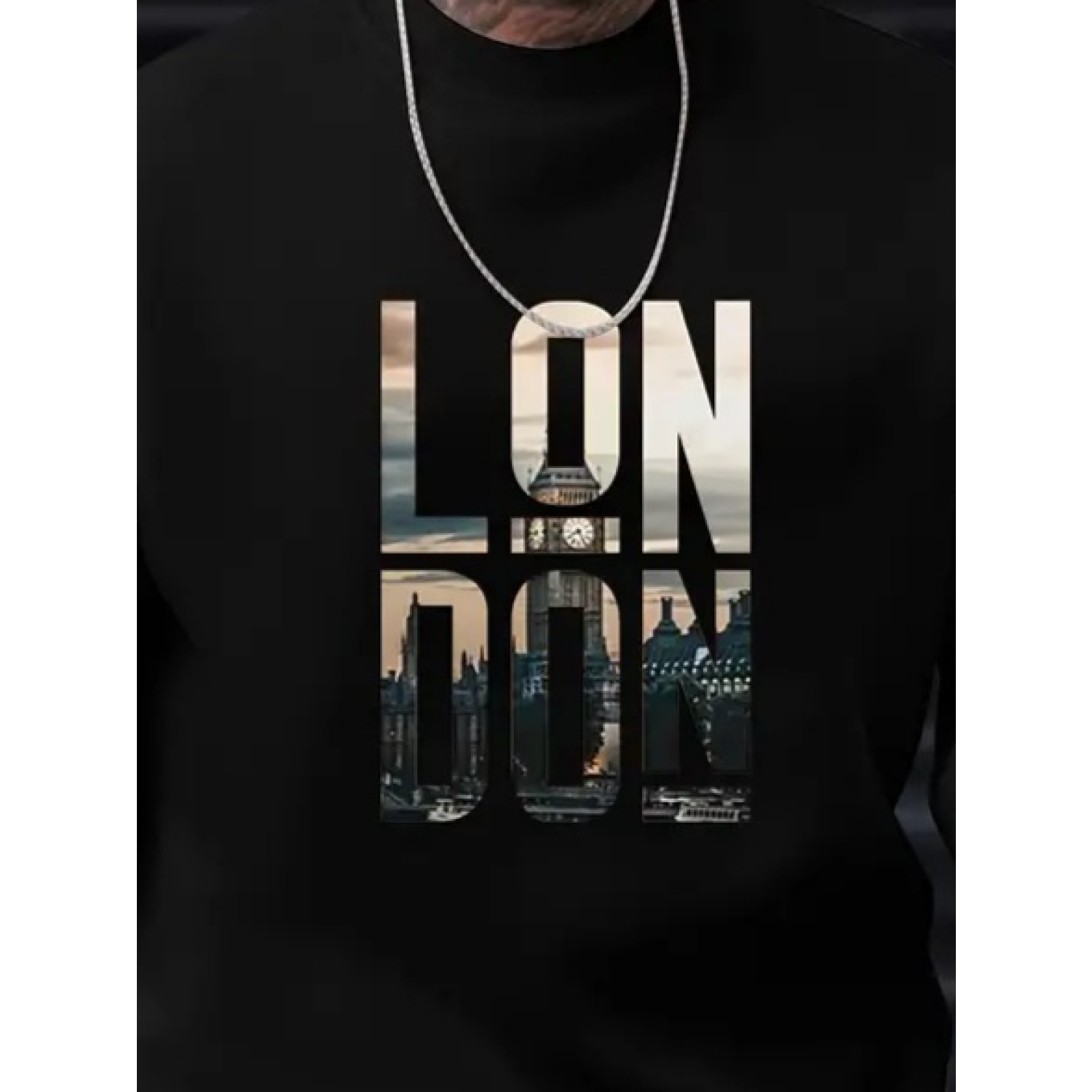 Erkek Uzun Kollu Bisiklet Yaka London Logo Baskılı Iki Iplik Bluz Erkek Uzun Kollu Bisiklet Yaka London Logo Baskılı Iki Iplik Bluz
