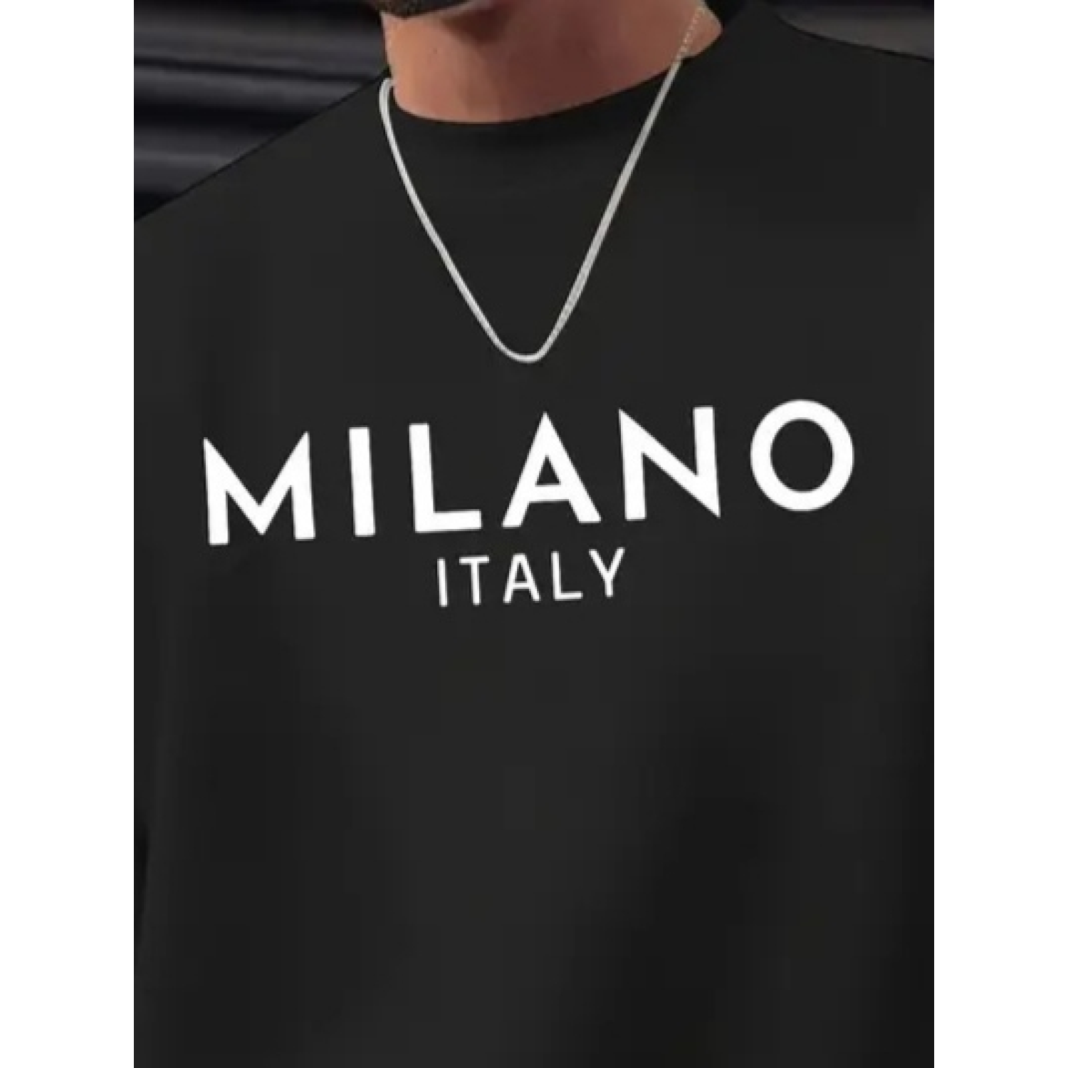 Erkek Uzun Kollu Bisiklet Yaka Milano Yazılı Iki Iplik Bluz Erkek Uzun Kollu Bisiklet Yaka Milano Yazılı Iki Iplik Bluz