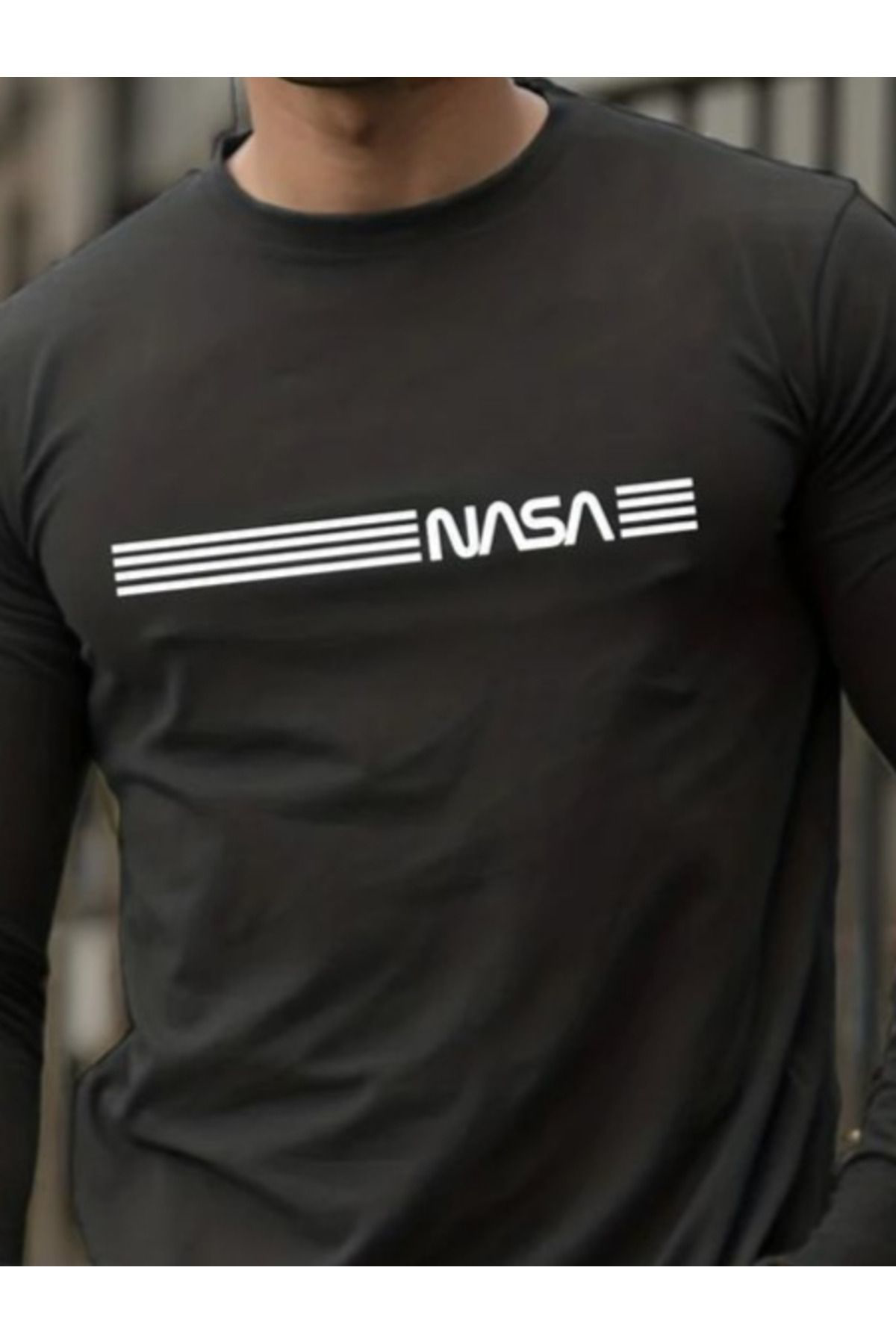 Erkek Uzun Kollu Bisiklet Yaka Viskon Bluz