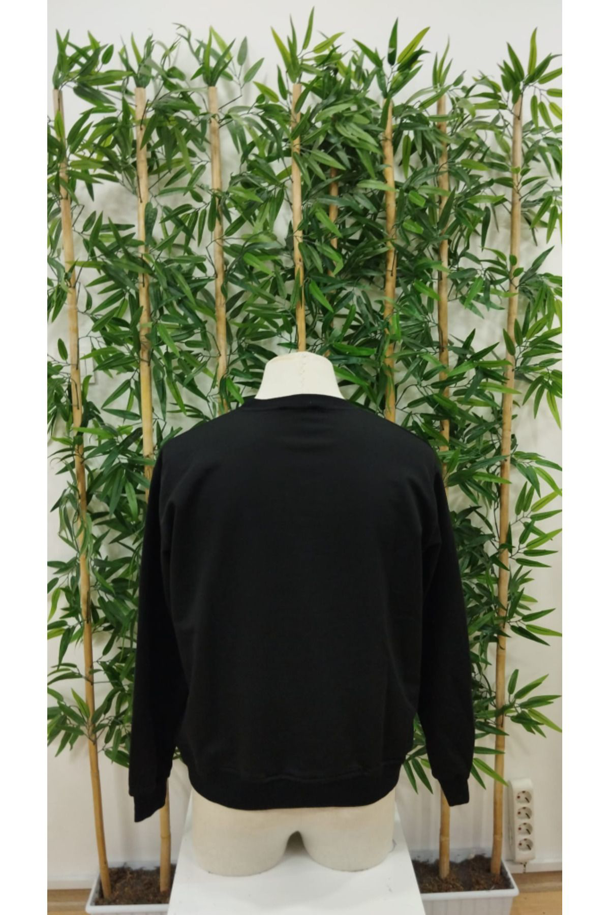 Erkek Uzun Kollu Bisiklet Yaka Los Angeles Yazılı Iki Iplik Bluz