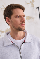 Erkek Yarım Fermuar Rahat Sweatshirt GRİMELANJ