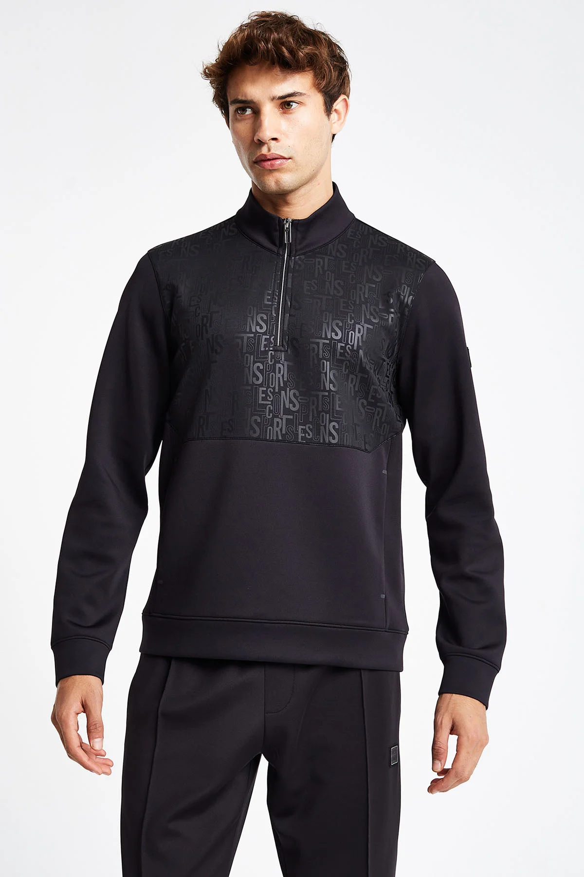 Erkek Yarım Fermuarlı Sweatshirt 24N-1137