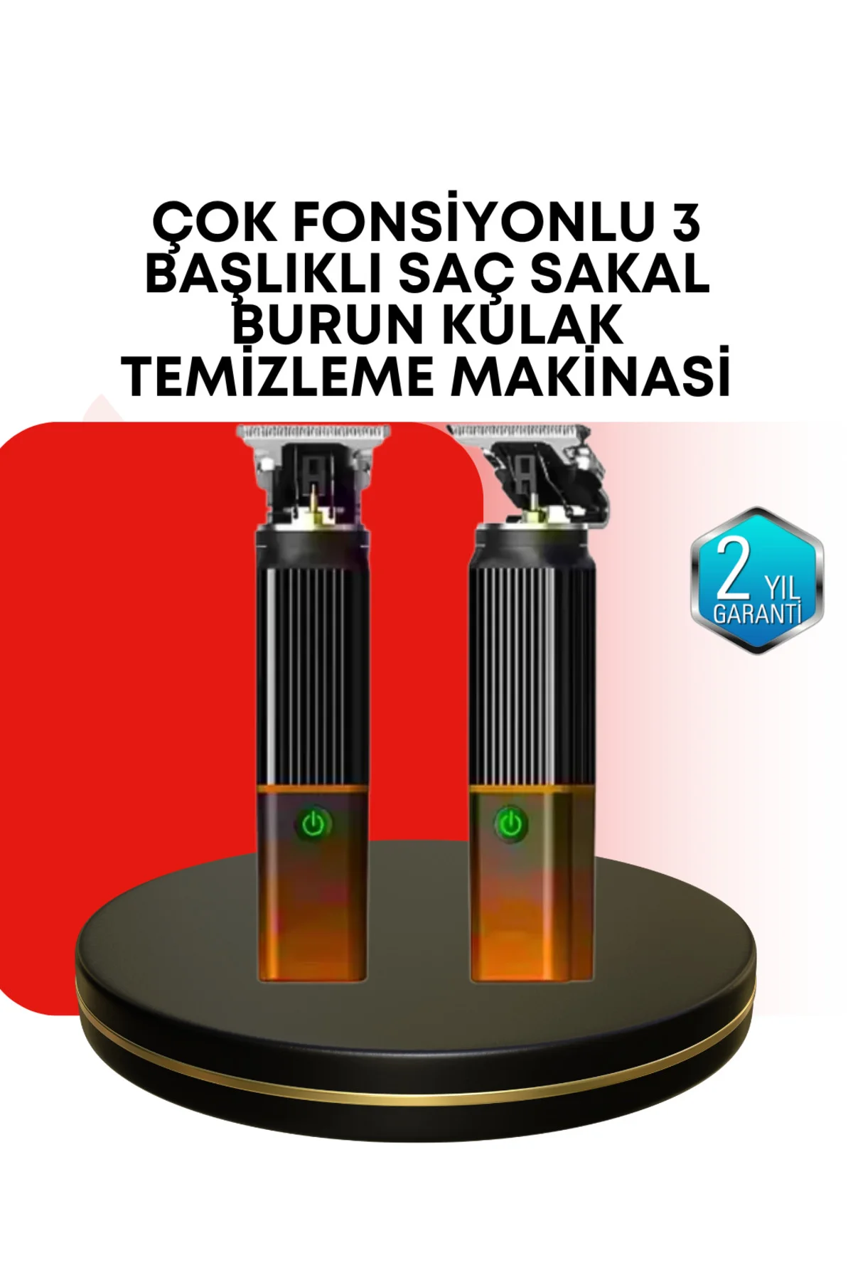 Erkekler İçin Şarjlı 3’ü 1 Arada Trimmer Seti – Güçlü Motor, Sessiz Çalışma