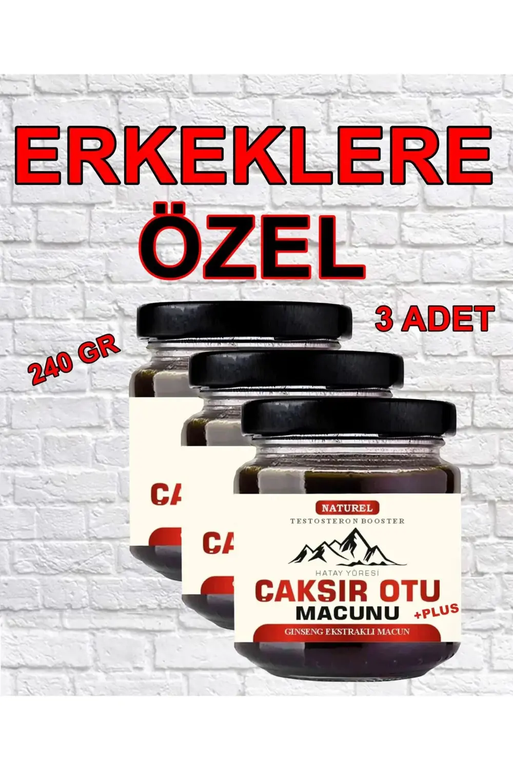 Erkeklere Özel 24 Saat Etkili Hatay Yöresi Çakır Otu Macunu 240 G
