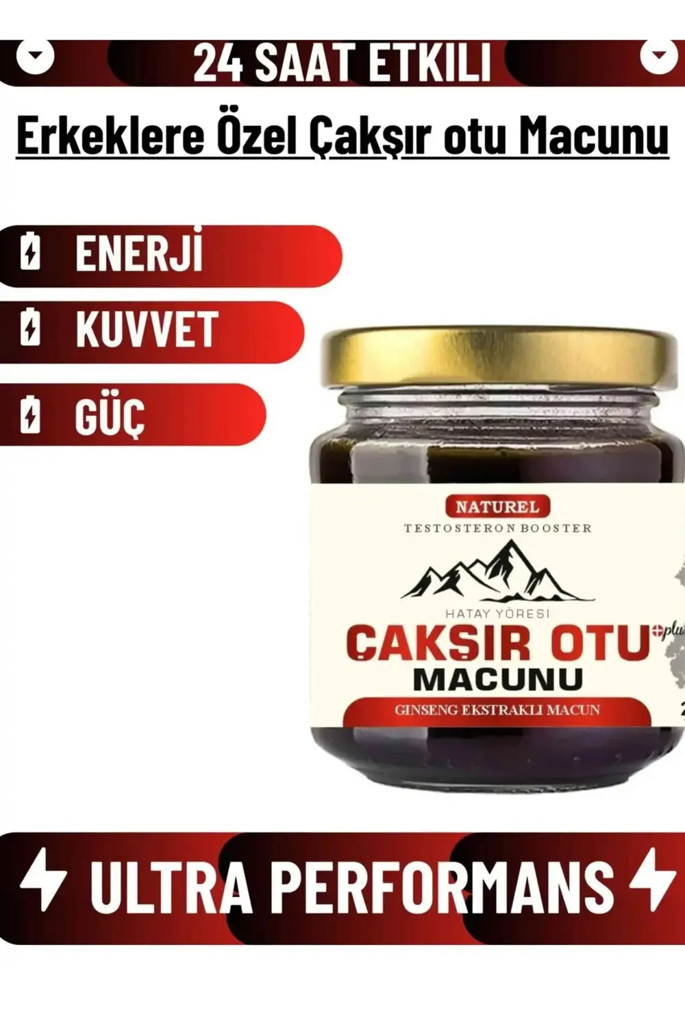 Erkeklere Özel 24 Saat Etkili Hatay Yöresi Çakır Otu Macunu 240 G