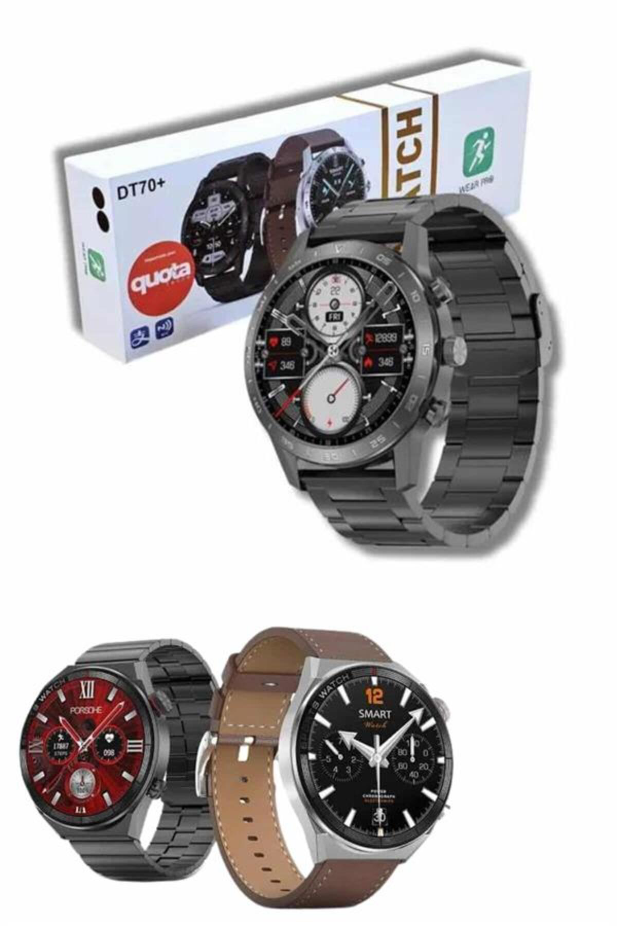 Erkeklere Özel Akıllı Saat Çelik Kordon Bluetooth Bağlantılı İOS