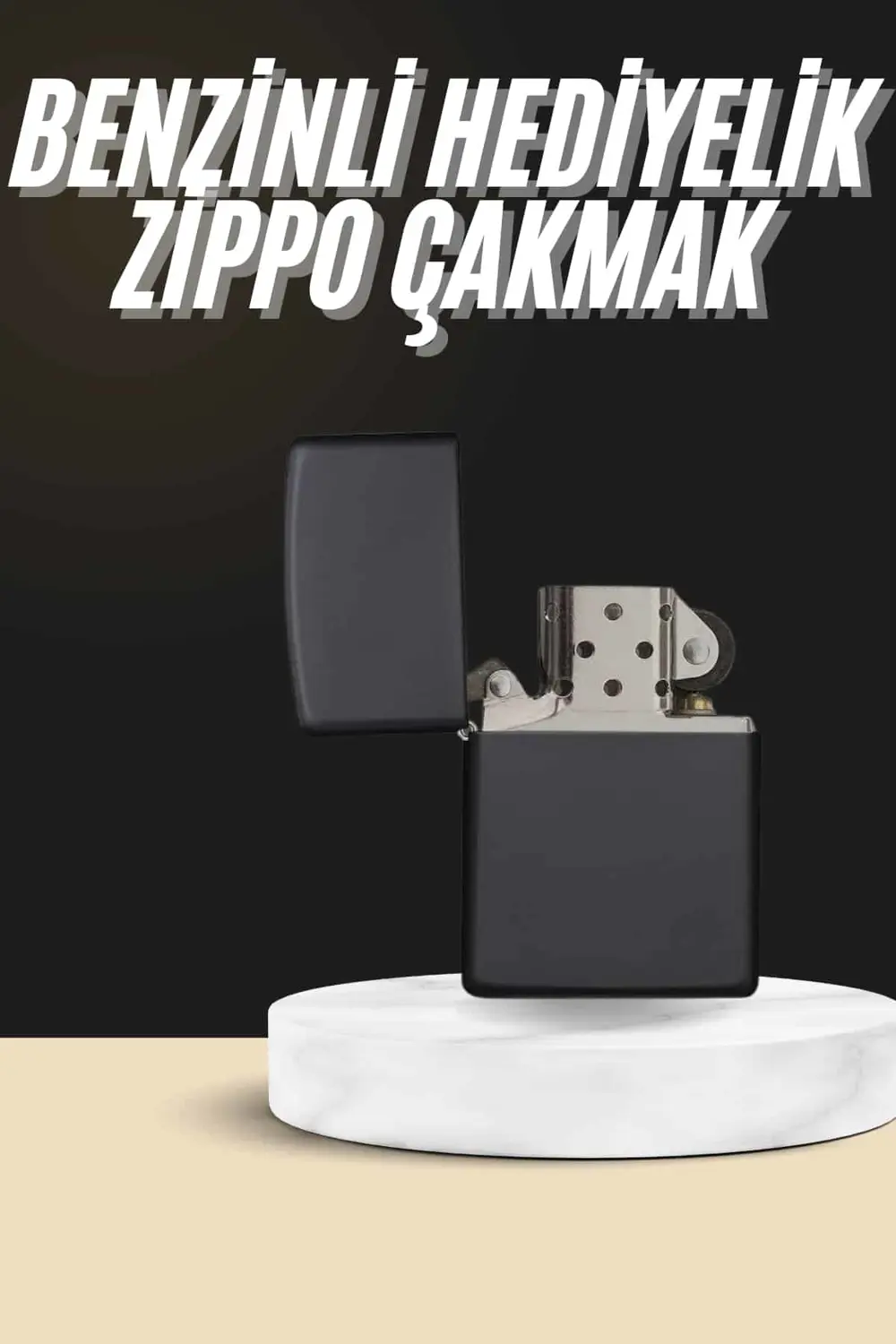 Erkeklere Özel Hediyelik Eşya Zippo Metalik Benzinli Çakmak Doldu