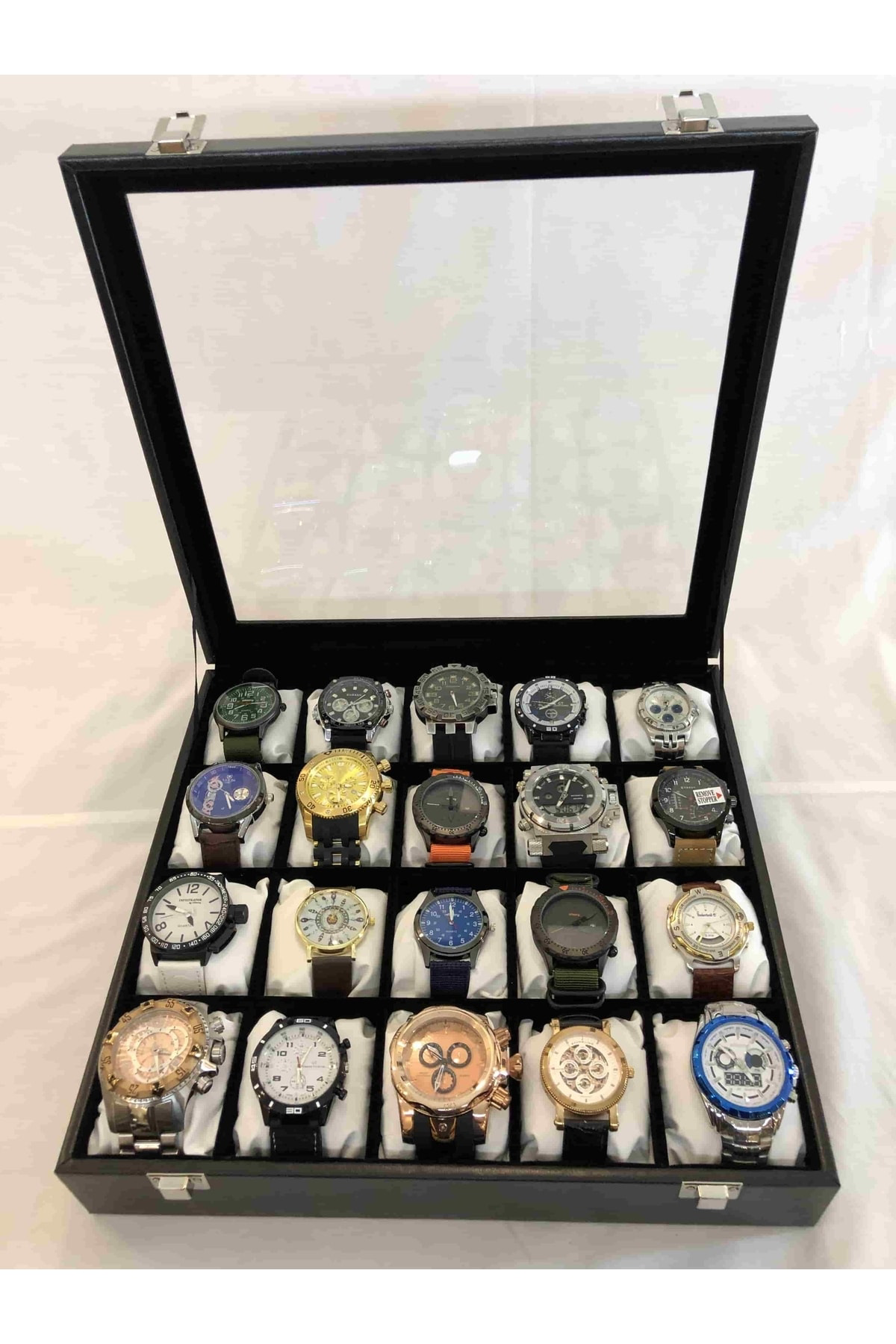 Erkeklere Özel Kol Saati Saklama Kutusu 20 Adet Saat Düzenleyici 