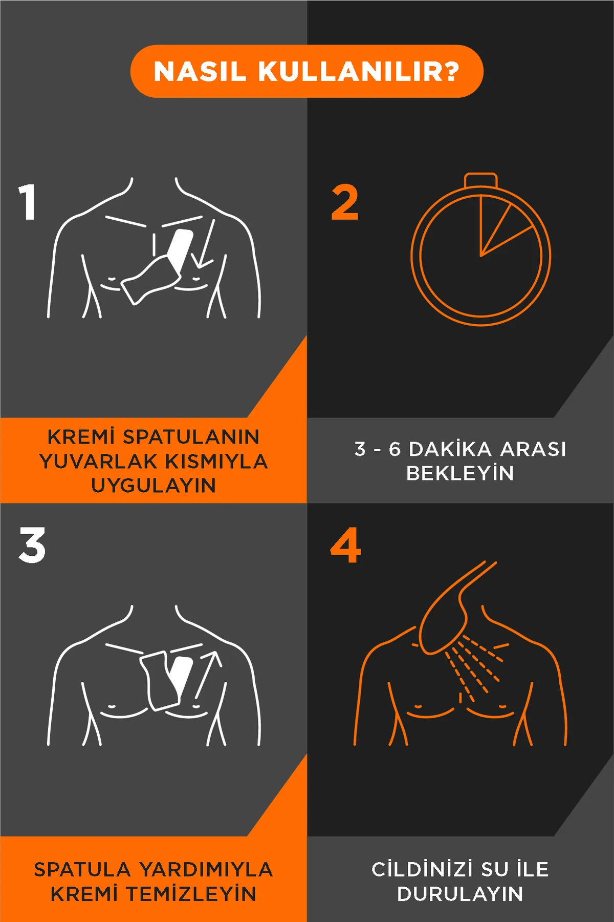 Erkeklere Özel Tüy Dökücü Krem 200ml X 2 Adet - Görsel 7