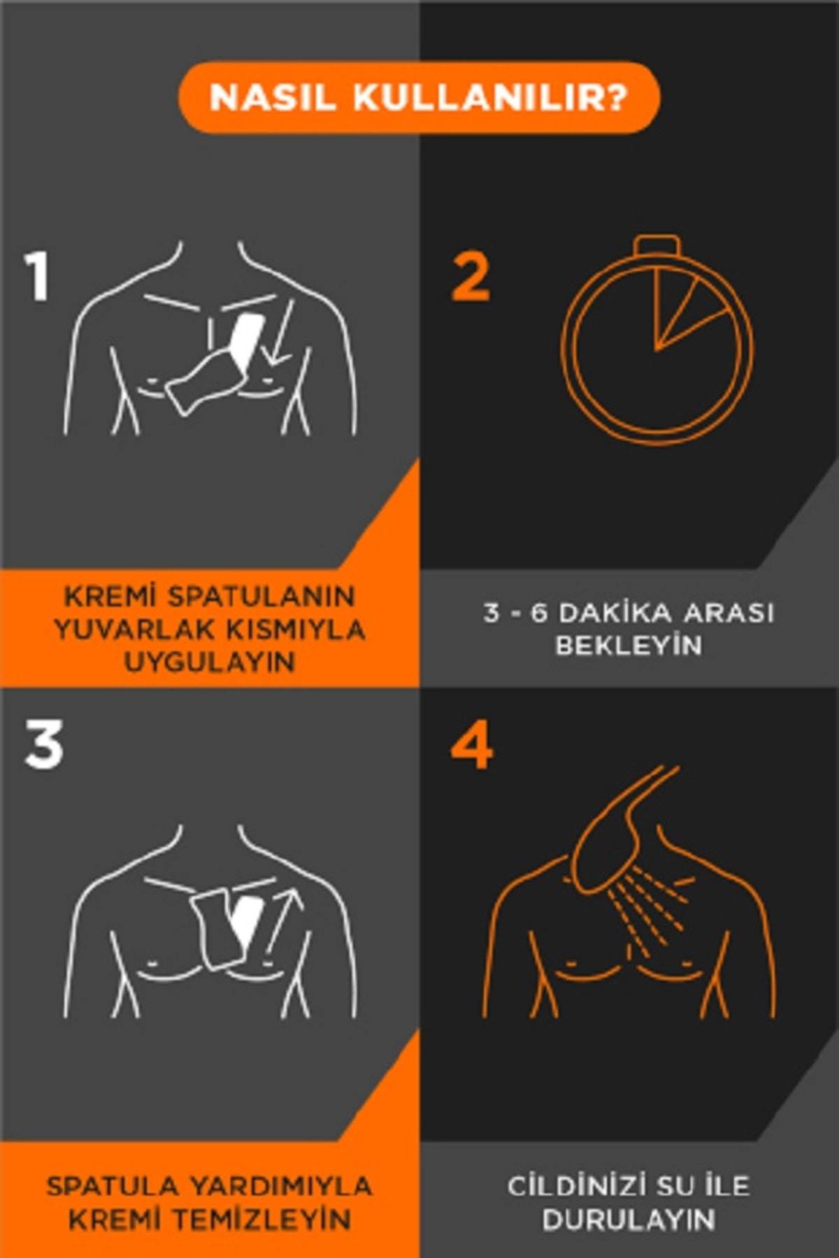 Erkeklere Özel Tüy Dökücü Krem 200 ml X 3 Adet (ÇANTA)