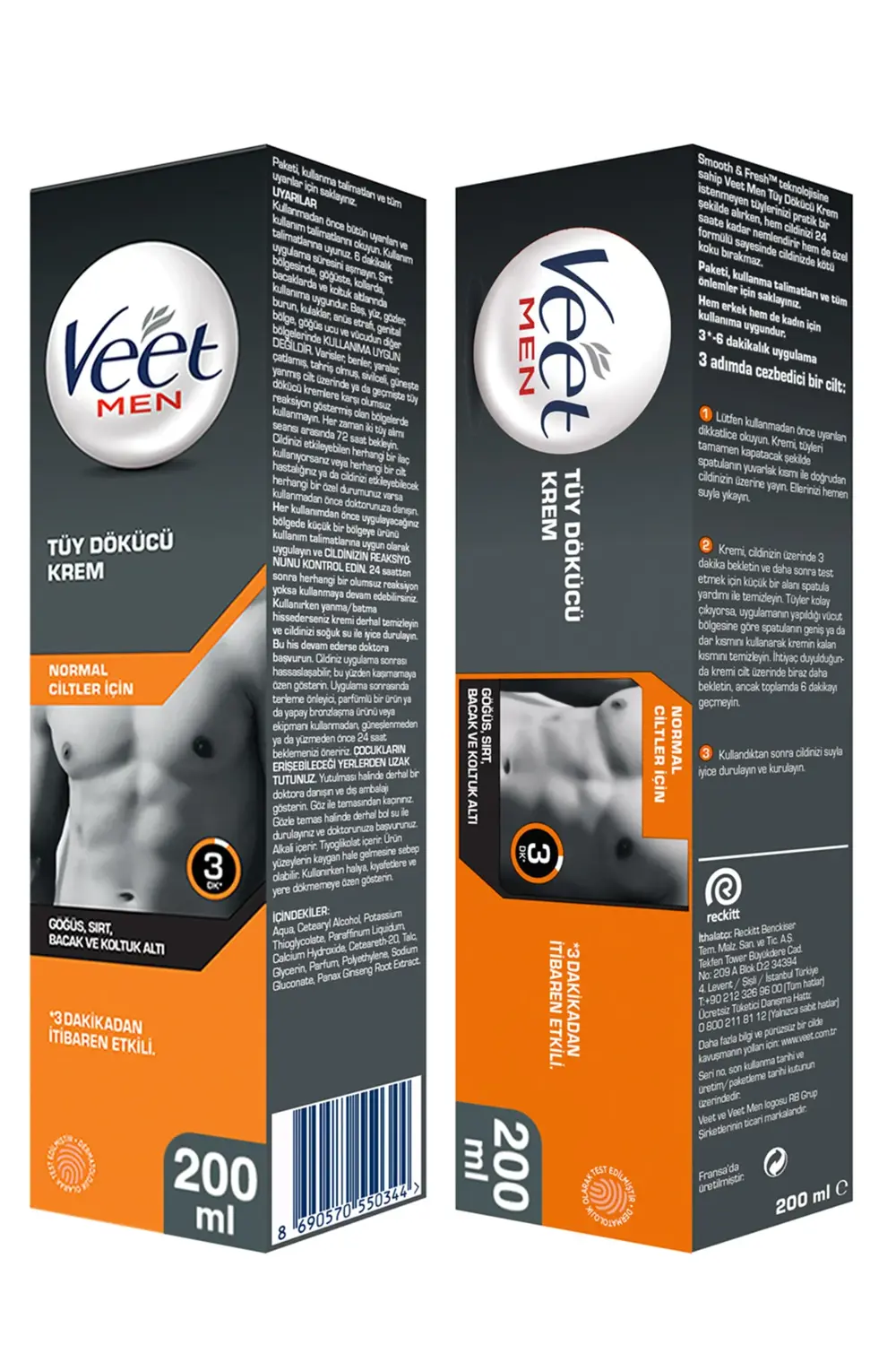 Erkeklere Özel Tüy Dökücü Krem 200 ml