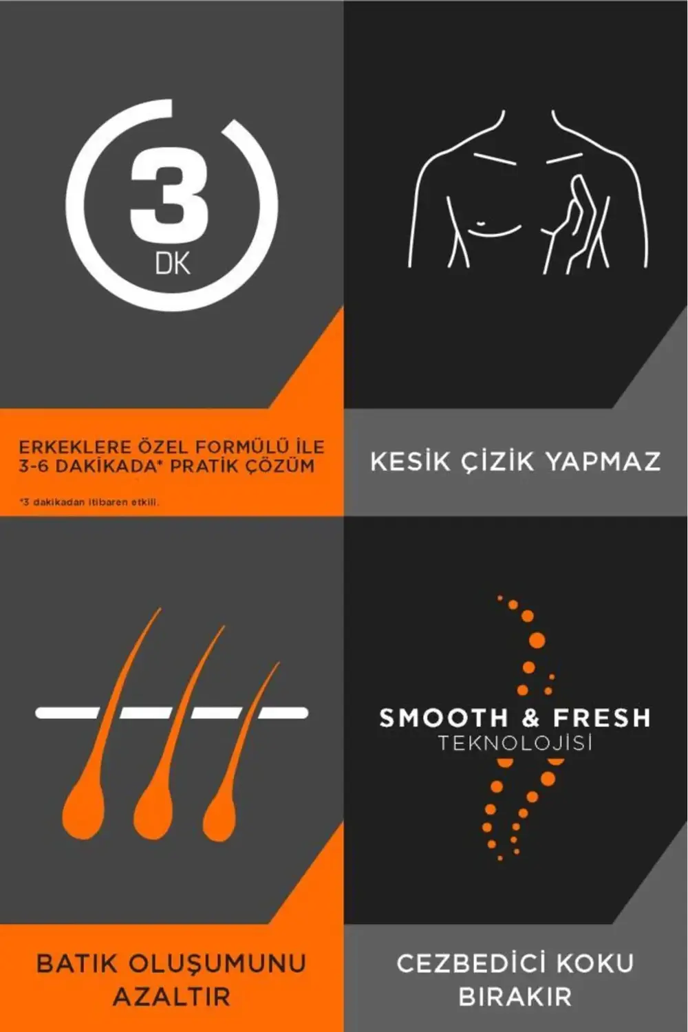 Erkeklere Özel Tüy Dökücü Krem 600ml