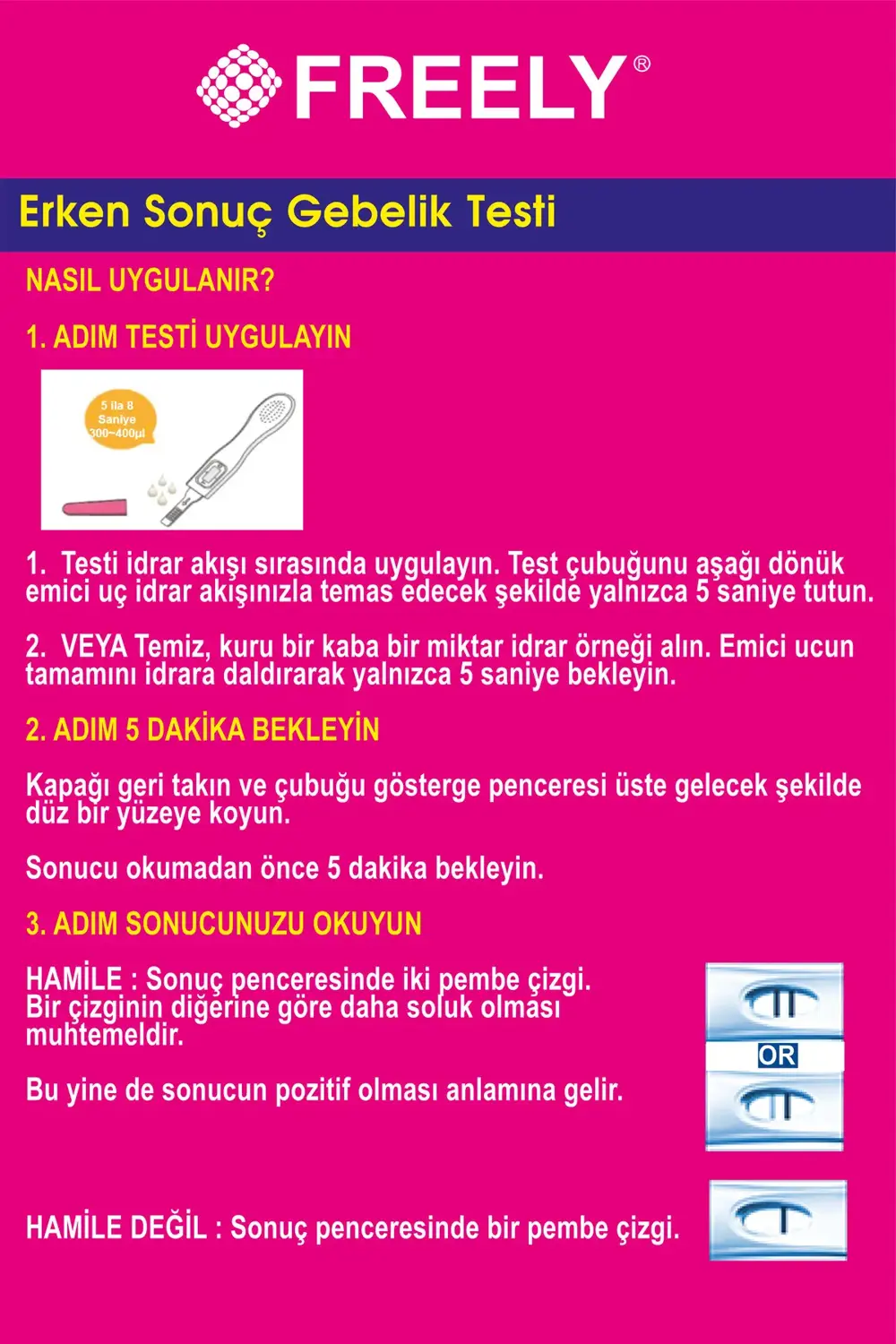 Erken Gebelik Testi 5 Adet