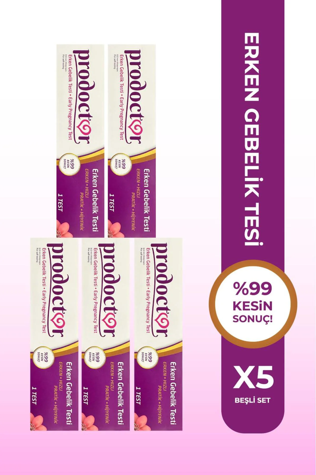 Erken Gebelik Testi %99.8 Kesin Sonuç X 5 Adet