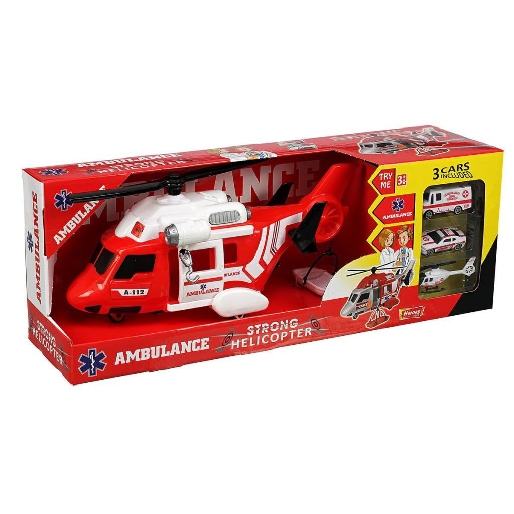 ERN-2004 Heroes Toys Helikopter Ambulans Seti Arabalı- Eren Oyunc ERN-2004 Heroes Toys Helikopter Ambulans Seti Arabalı- Eren Oyunc