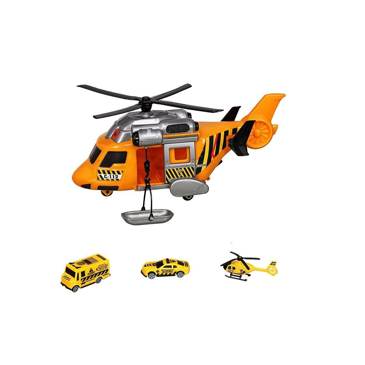 ERN-2006 Heroes Toys Helikopter İnşaat Seti Arabalı - Eren Oyunca