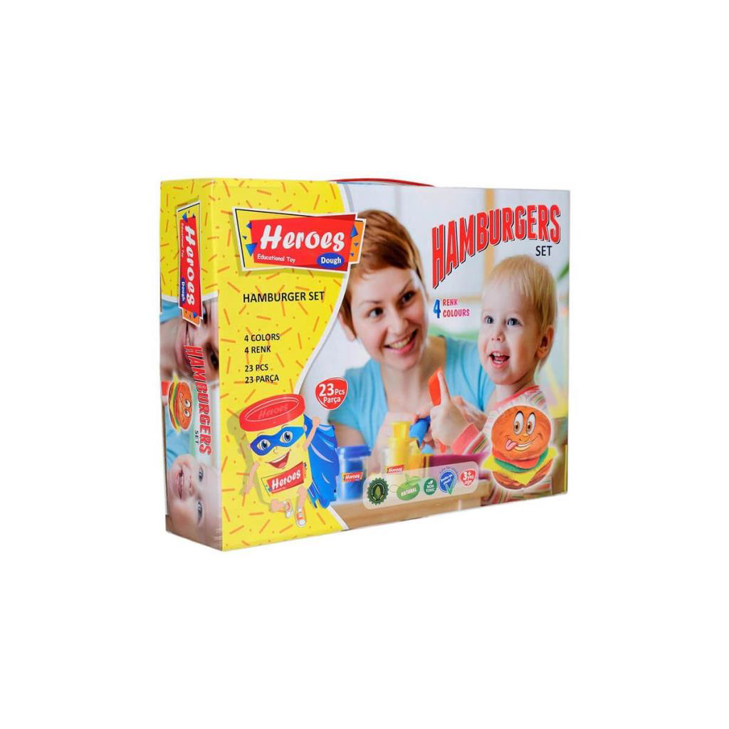 ERN-538 Heroes Hamburger Oyun Hamuru Seti - Eren Oyuncak ERN-538 Heroes Hamburger Oyun Hamuru Seti - Eren Oyuncak