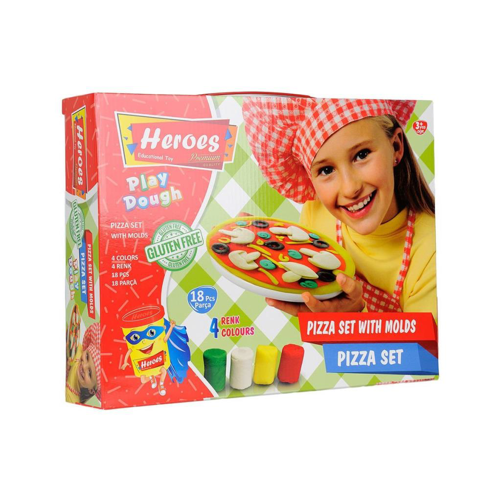 ERN-540 Heroes Pizza Oyun Hamuru Seti - Eren Eğitici Oyuncak ERN-540 Heroes Pizza Oyun Hamuru Seti - Eren Eğitici Oyuncak
