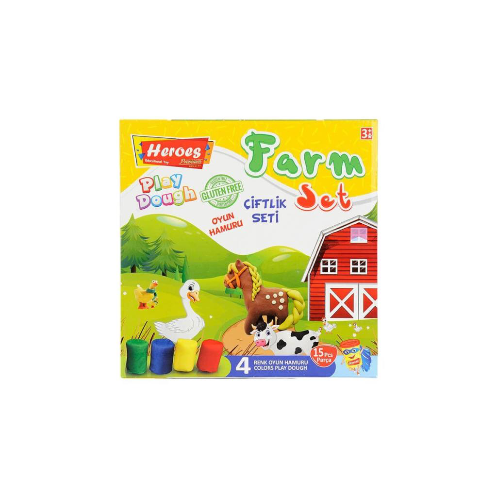 ERN-588 Heroes Orta Kutulu Çiftlik Oyun Hamuru Seti  - Eren Oyunc