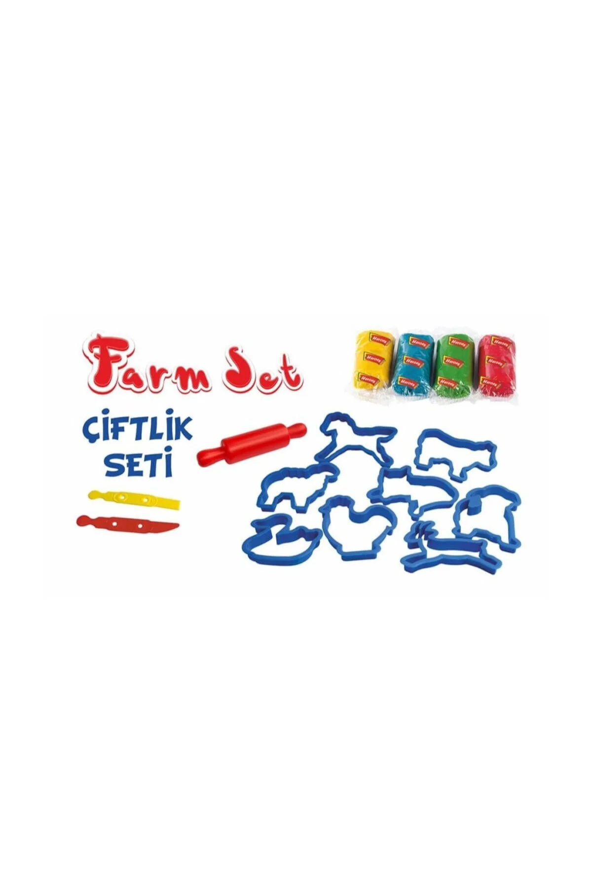 ERN-588 Orta Kutulu Çiftlik Oyun Hamuru Seti - Eren Oyuncak