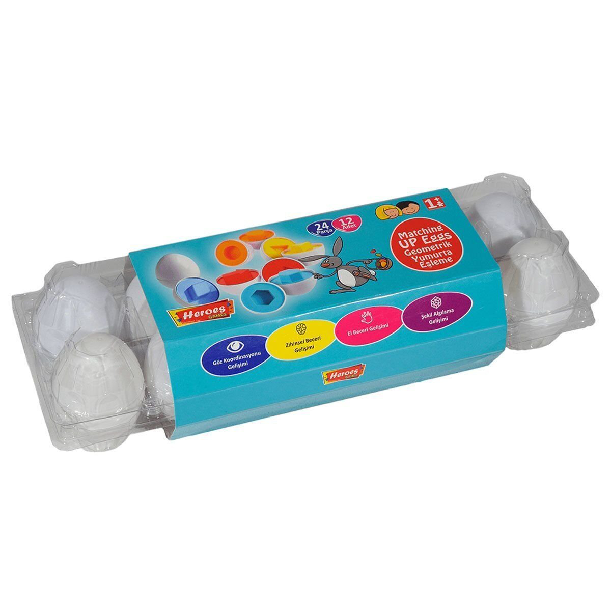 ERN-804 Heroes Toys 12li Yumurta Eşleştirme - Eren Oyuncak