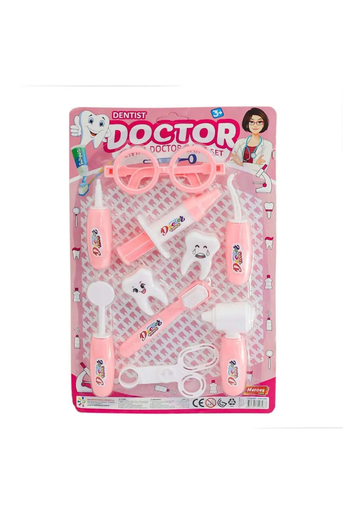 Ern-896 Heroes Toys Kartelali Kiz Dişçi Seti