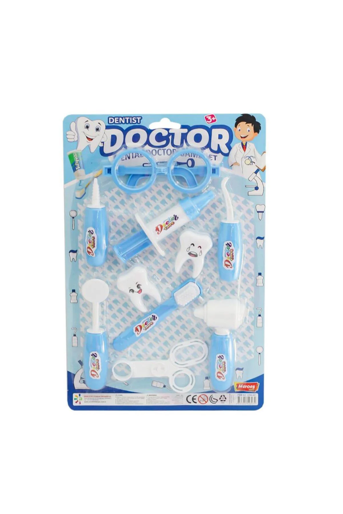 ERN-897 Heroes Toys Kartela Erkek Dişçi Oyun Seti