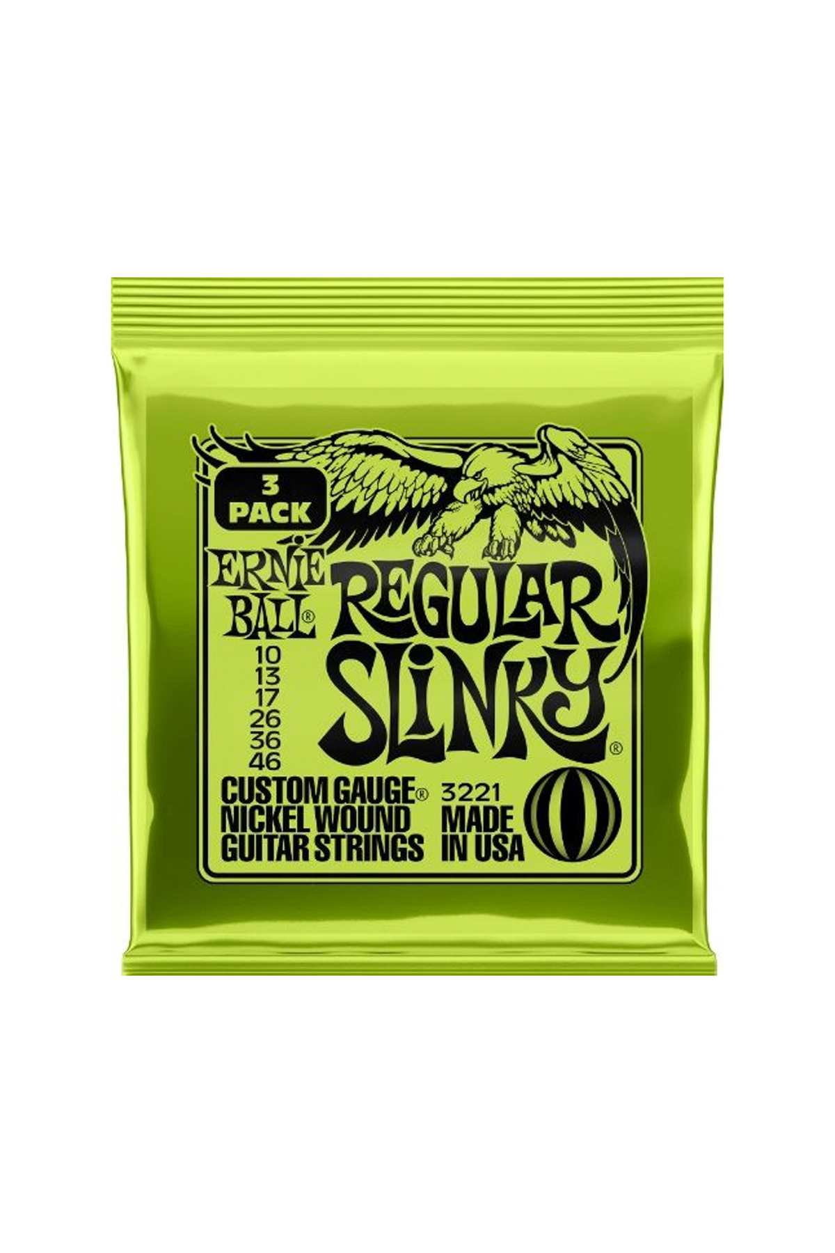 Ernieball P03221 REGULAR SLINKY 3 PACK Elektro Tel (3lü Paket)