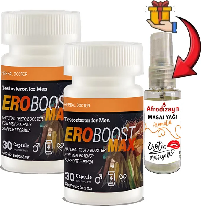 Ero Boost Max: 2x30 Kapsül Destek + 30 ml Afrodizyak Masaj Yağı Fiyatı, Yorumları ve Özellikleri