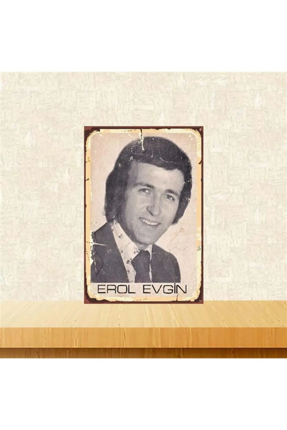 Erol Evgin 20-30 Cm Retro Ahşap Poster Tkfx3782