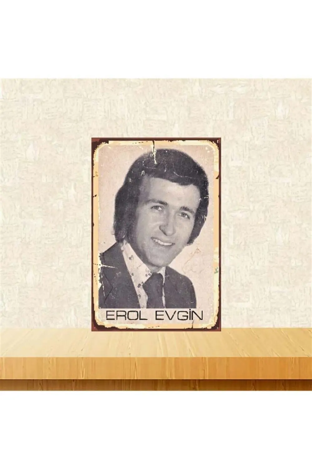 Erol Evgin 20-30 Cm Retro Ahşap Poster Tkfx3782