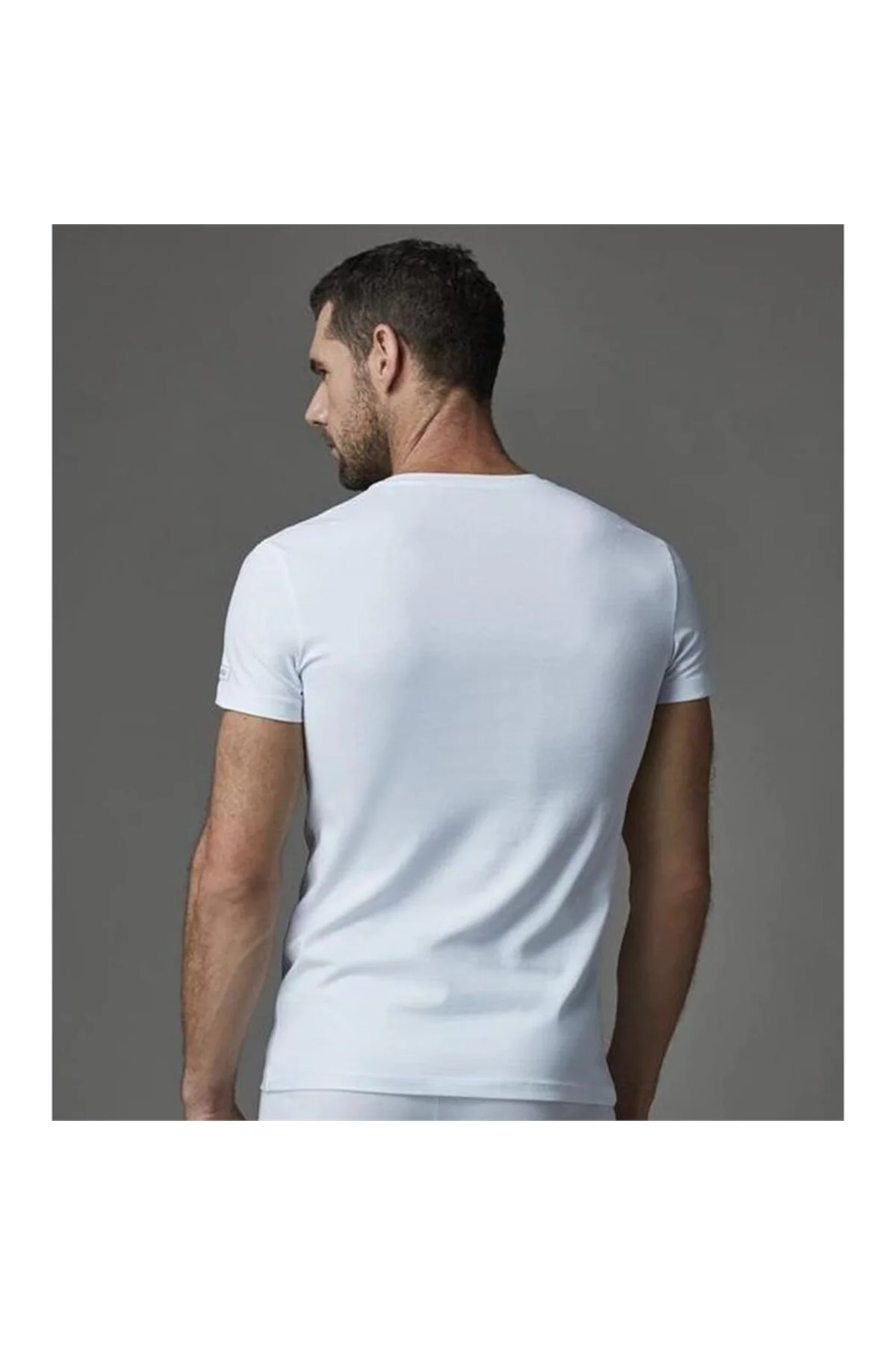 ERS004 Compact O Yaka Erkek T-Shirt (İkili Paket) - Beyaz