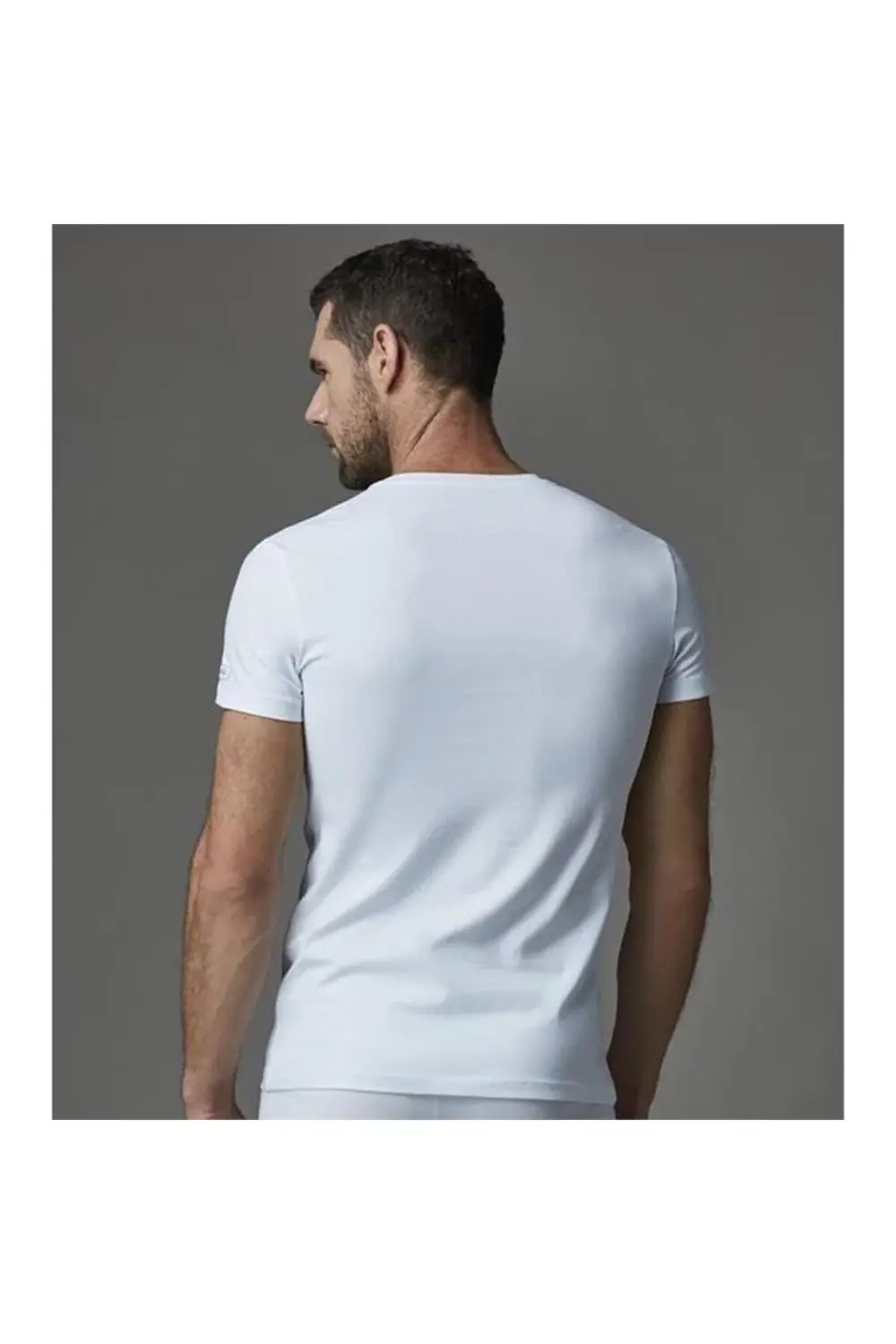 ERS004 Compact O Yaka Erkek T-Shirt (İkili Paket) - Beyaz