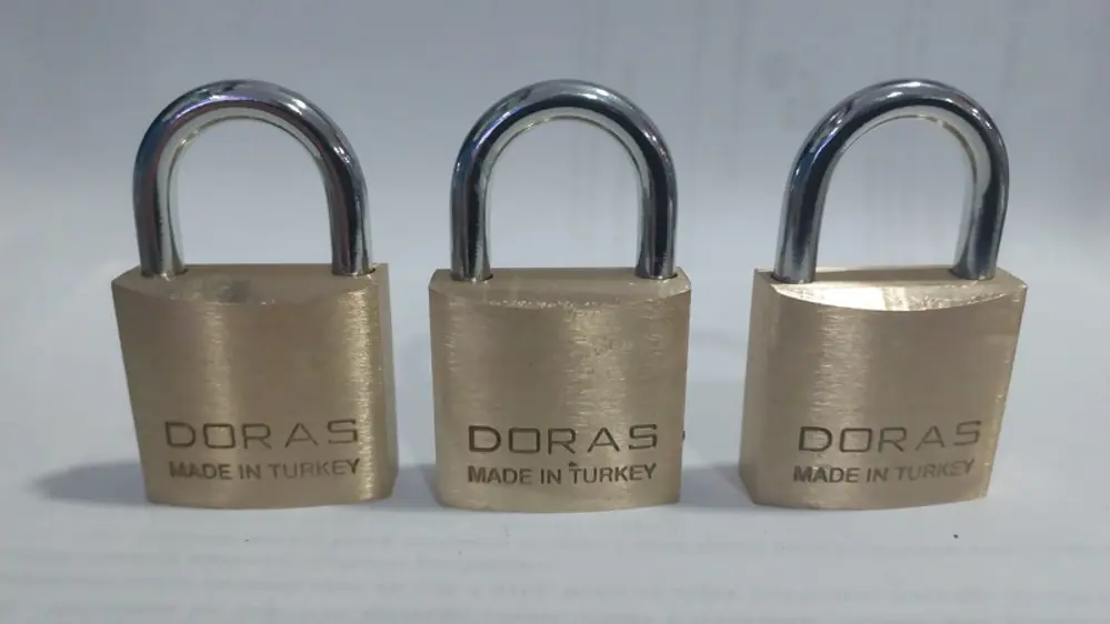 Ersa Doras 30 Mm 3 lü Sarı Pas Sistem Asma Kilit