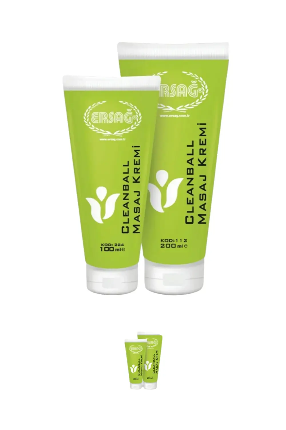 ERSAĞ MASAJ KREMİ 200 ML VE 100 ML (İKİLİ SET)