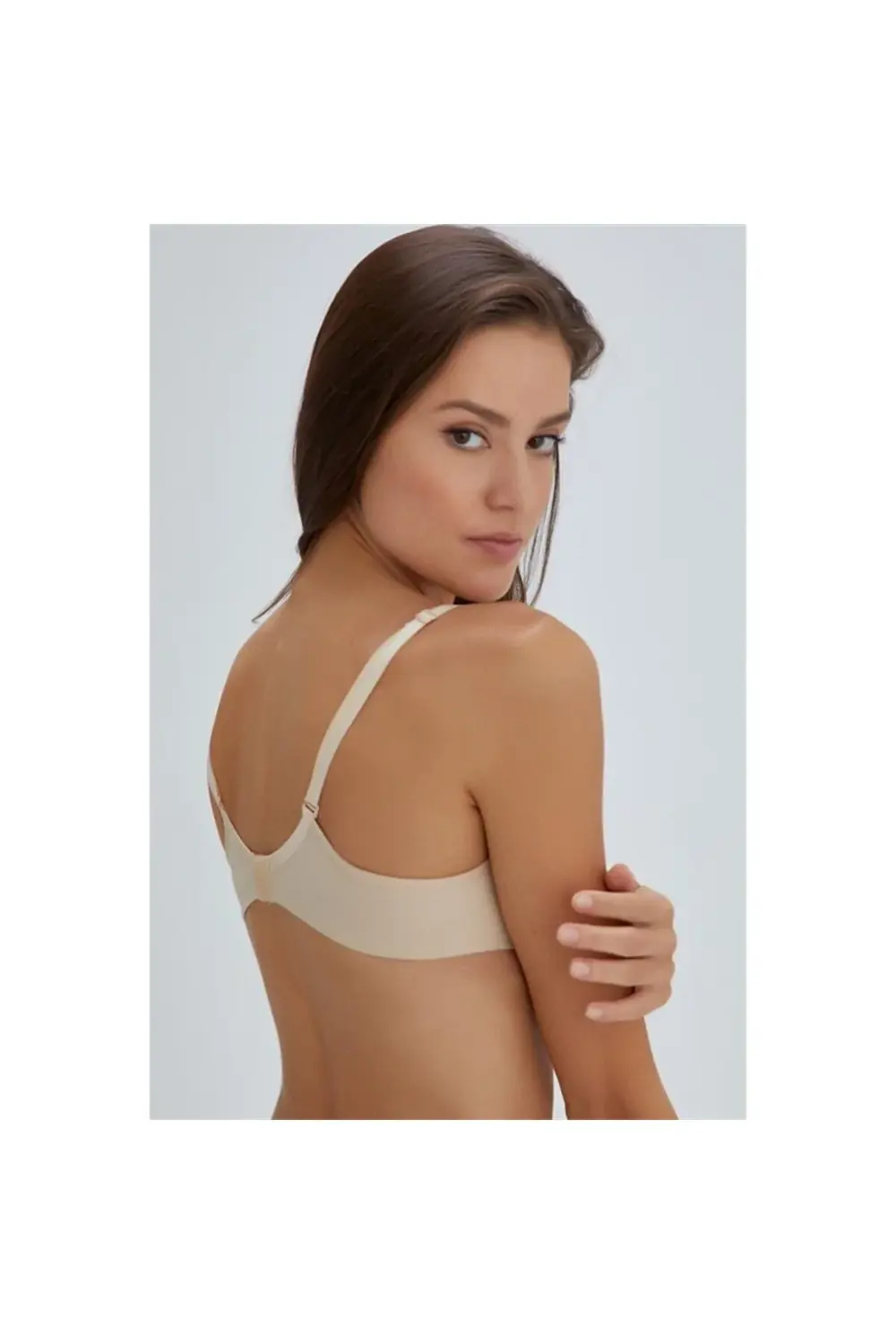 ERSK110 Rose Kulaklı Boş Cup Tek Sütyen - Ten