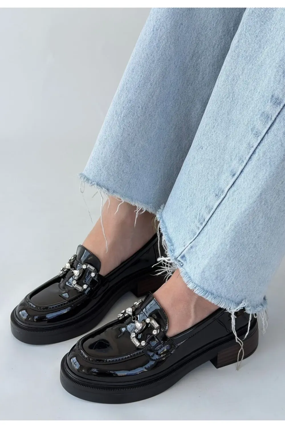 Ertin Siyah Rugan Oxford Ayakkabı