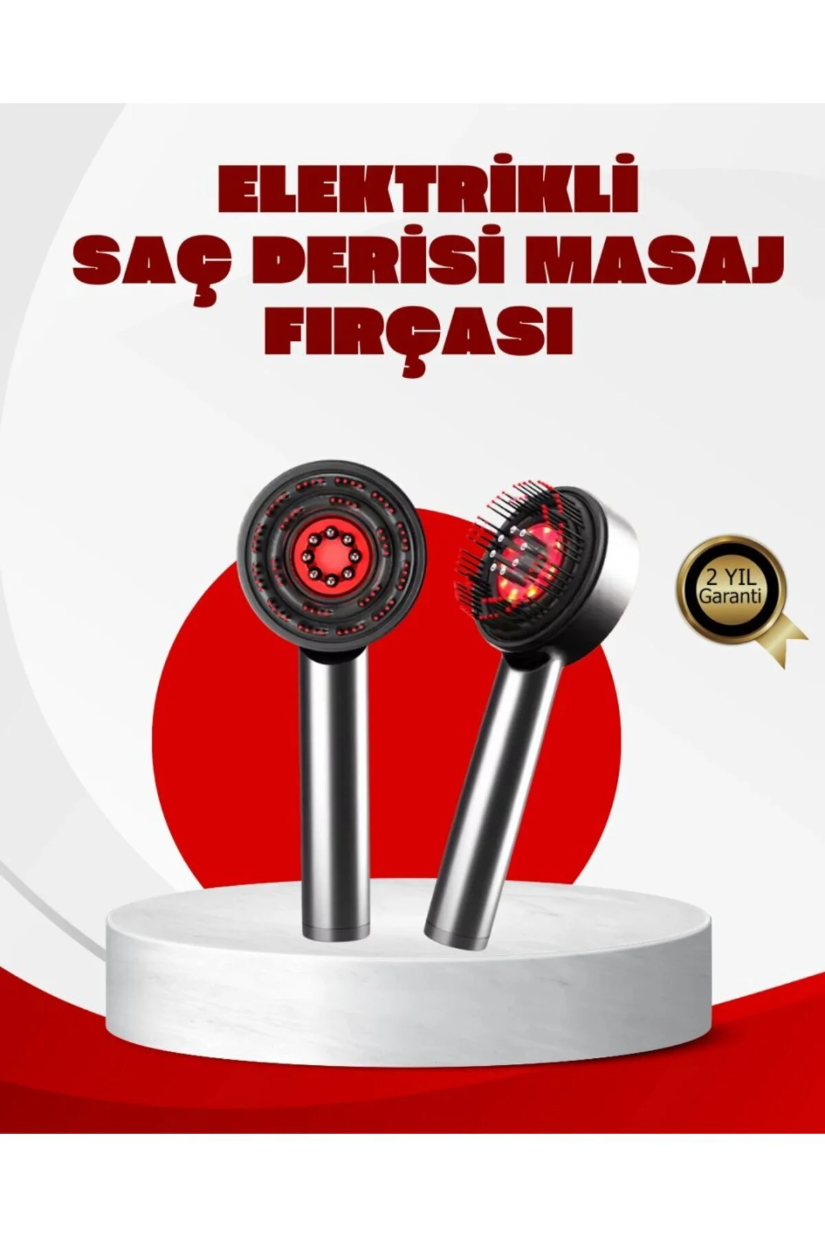 Esansiyel Yağ Hazneli Led Saç Bakım Masaj Tarağı