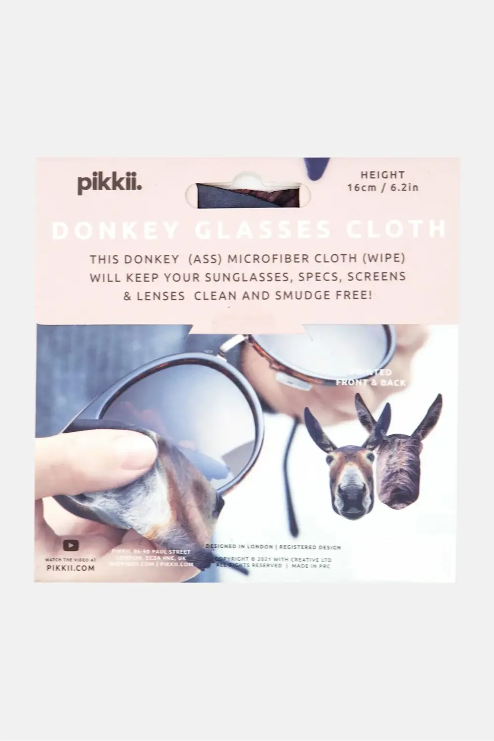 Eşek Gözlük Bezi, Pembe/Siyah