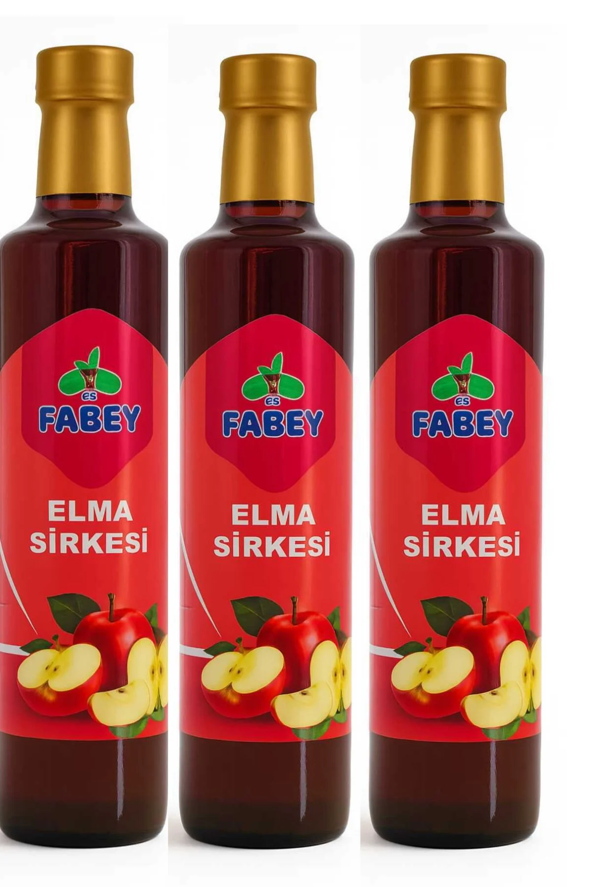 esfabey Elma Sirkesi 500 ml Cam Ambalaj x 3 Adet