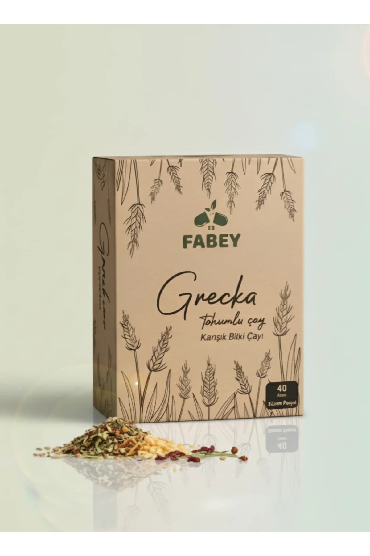 esfabey Greçka Tohumlu Çay 40 Adet Süzen Poşet Çay
