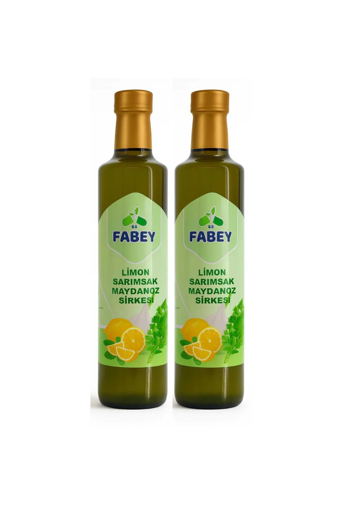 esfabey Limon Sarımsak Maydanoz Sirkesi 500 ml Cam Ambalaj x 2 Adet