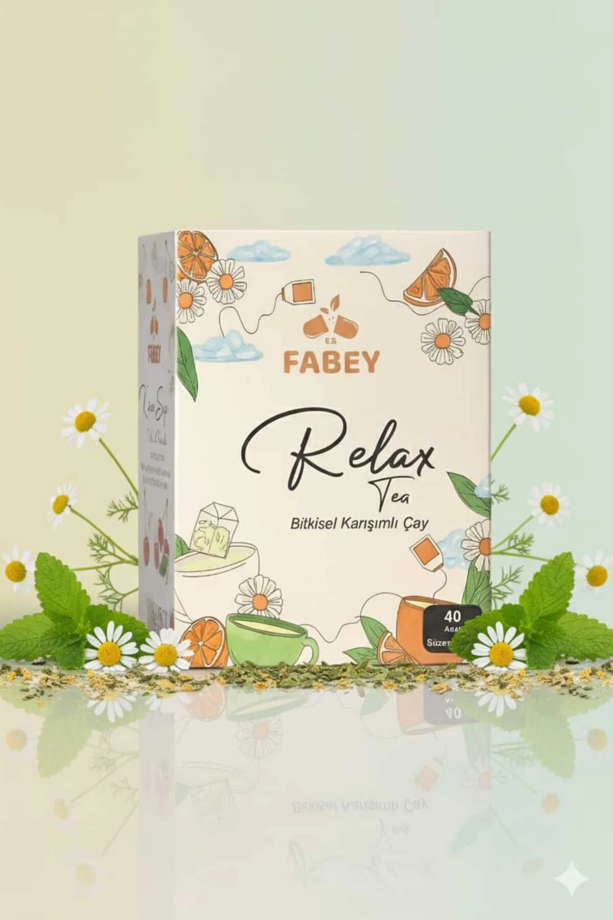 esfabey Relax Tea Bitkisel Karışımlı Çay 40 Adet Süzen Poşet