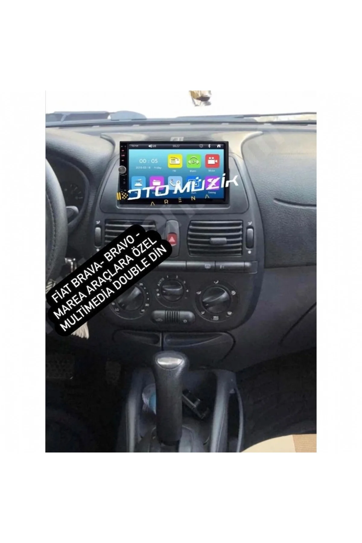 Eski Kasa Fiat Marea Brava BlueWay Double Teyp 7 inç Arka kasa Ayarlanabilir ince 1 Mirrorlink Kamer