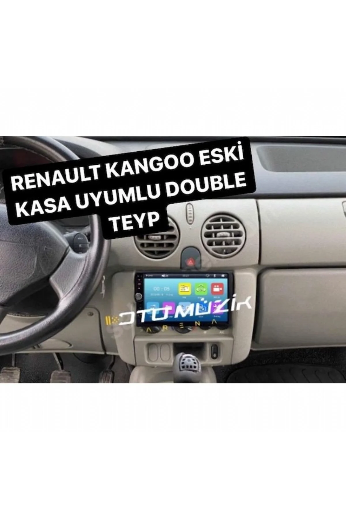 Eski Renault Kangoo Double Olmayan İçin BlueWay Teyp 7 inç Arka kasa Ayarlanabilir ince 2 Mirrorlink