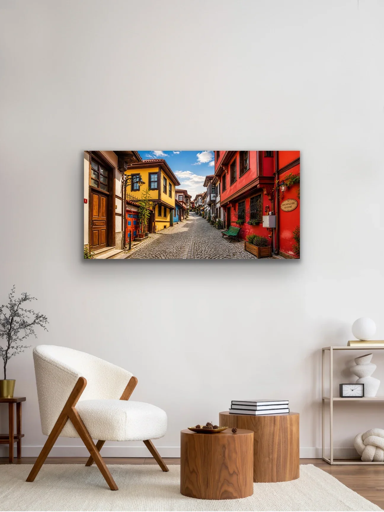 Eskişehir Odun Pazarı Kanvas Tablo 40X80 CM - Şehir Manzarası Duvar Dekorasyonu