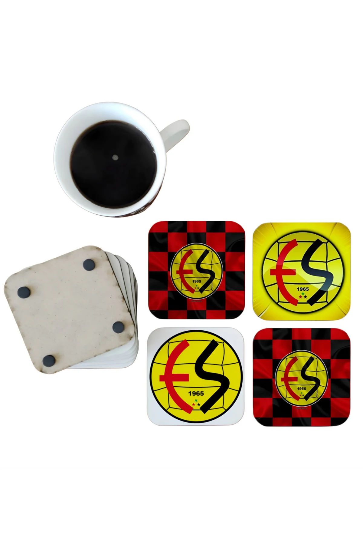 Eskişehirspor Dekoratif Ahşap Bardak Altlığı Seti 0120