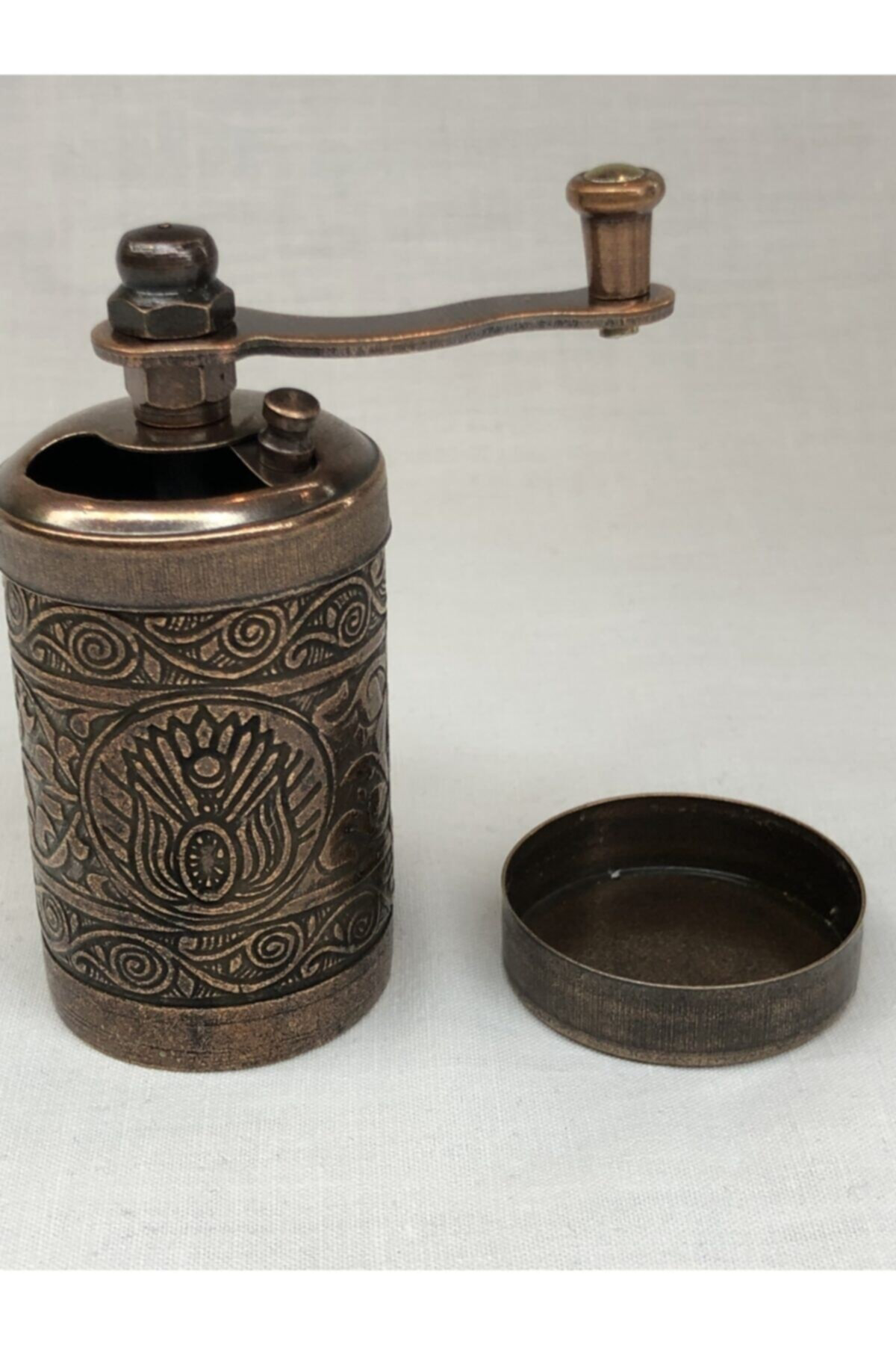 Eskitme Antik Bakır Renkli Osmanlı Motif Döküm El Pirinç Karabibe