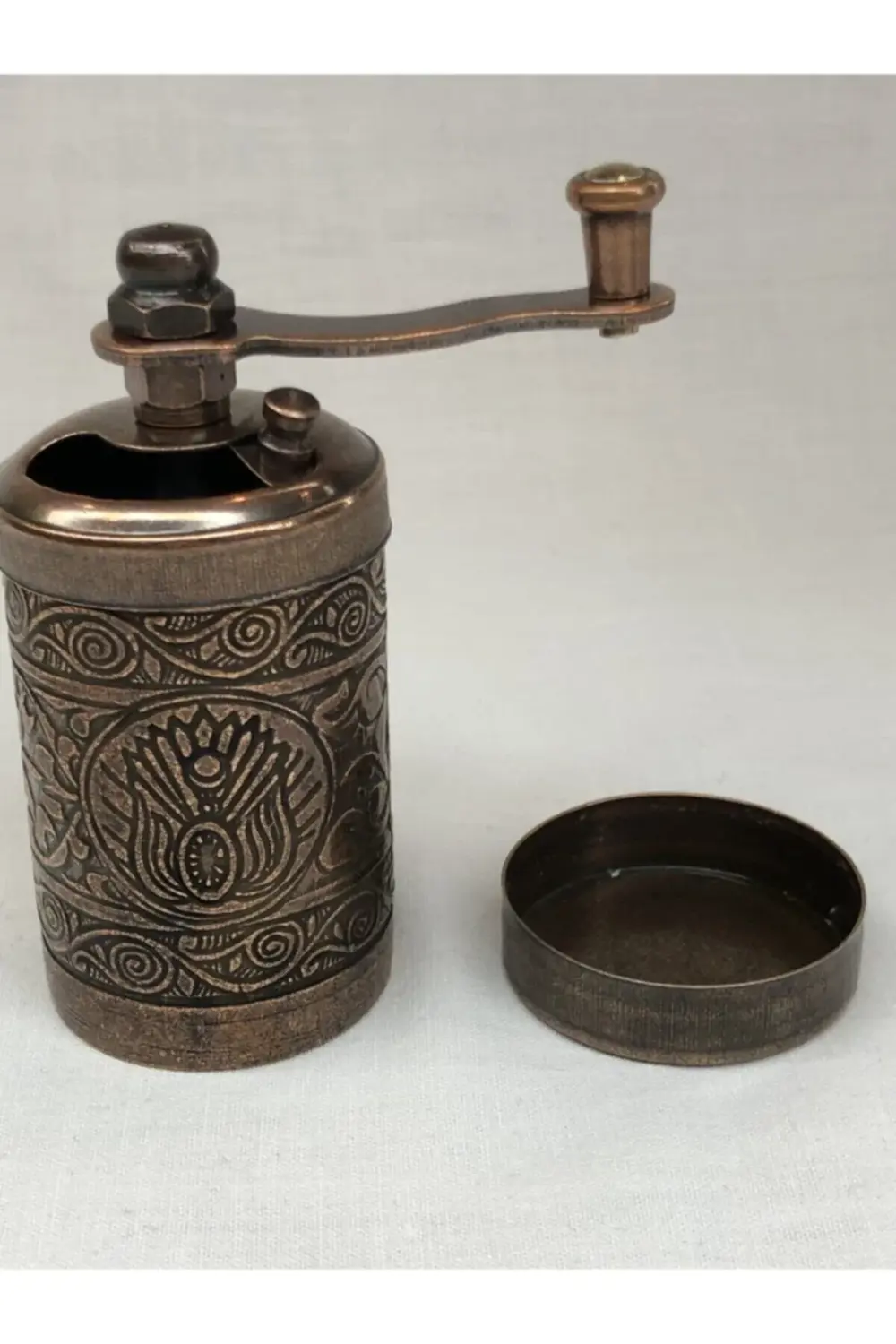 Eskitme Antik Bakır Renkli Osmanlı Motif Döküm El Pirinç Karabibe